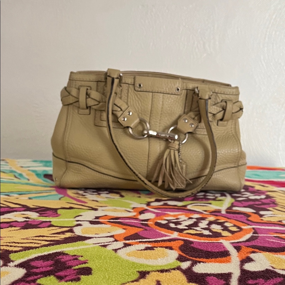 Coach Tan Leather Satchel